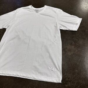 Von Dutch White tee silver logo